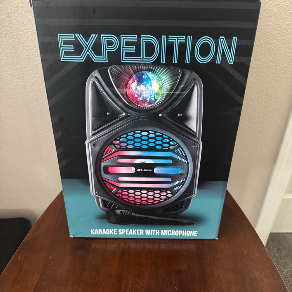 Black Karaoke Speaker with Microphone